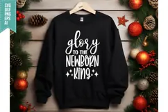 Glory to the new born king Svg, Christmas Svg, Xmas Svg Product Image 3