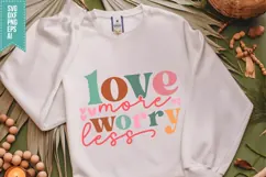 Love More Worry Less Svg, Religious Svg, Jesus God Svg Product Image 1