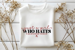 Just a Girl Who Hates Valentines Day Svg, Love Svg Product Image 2