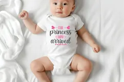 the princess has arrived Svg, Funny Baby Svg Product Image 1