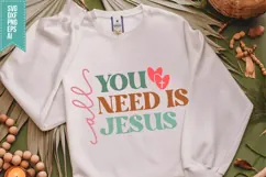 all you need is Jesus Svg, Religious Svg, Jesus God Svg Product Image 1