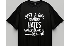 Just a Girl Who Hates Valentines Day Svg, Valentine&#039;s Svg Product Image 2