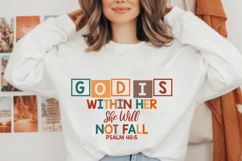 God is Within Her She Will Not Fall Svg, Bible Quotes Svg Product Image 1