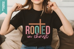 rooted in christ Svg, Religious Svg, God Svg Design Product Image 2