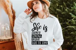 She Is Fierce Strong Brave full of fire Svg Product Image 2