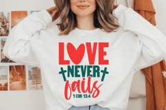 love never fails Svg, Christian Svg, Jesus Svg Product Image 1