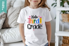 Hello Third Grade Svg, Back to School Svg Product Image 3