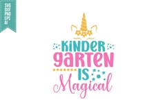 Kindergarten Is Magical Svg, Unicorn Svg Design Product Image 3