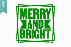 Merry and Bright Svg, Christmas Svg, Xmas Svg Product Image 3
