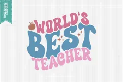 World's Best Teacher Svg, Retro Teacher Svg Product Image 2