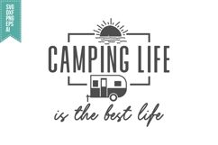 Camping Life is the best life Svg, Camping Vibes Svg Designs Product Image 3