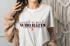 Just a Girl Who Hates Valentines Day Svg, Love Svg Product Image 3