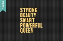 Strong Beauty Smart Powerful Queen Svg, Black Girl Svg Product Image 1