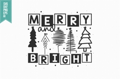 Merry and Bright Svg, Christmas Svg, Xmas Svg Product Image 3