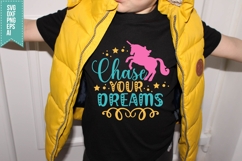 Chase Your Dreams Svg, Unicorn Svg Design Product Image 1