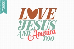 Loves Jesus And America Too Svg, Religious Svg Product Image 3