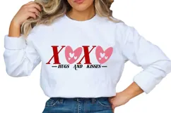 Hugs and Kisses Svg, Valentine's Day Svg Product Image 2