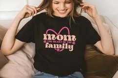 Mom the heart of the family Svg, Mom Quotes Svg Product Image 1