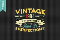 Vintage Birthday T-shirt Design 1981-1995 Svg Bundle Product Image 3