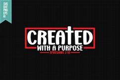 created with a purpose Svg, Religious Svg, Jesus God Svg Product Image 1