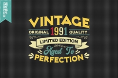 Vintage Birthday T-shirt Design 1981-1995 Svg Bundle Product Image 6