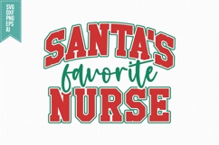 Santa&#039;s Favorite Nurse Svg, Christmas Svg, Xmas Svg Product Image 3