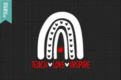 Teach Love Inspire Svg, Teacher Quotes Svg Product Image 1
