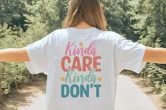 Kinda Care Kinda Don't Svg, Funny Sarcastic Svg Product Image 2