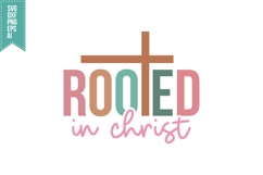 rooted in christ Svg, Religious Svg, God Svg Design Product Image 3