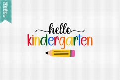 Hello Kindergarten Svg, Back to School Svg Product Image 1