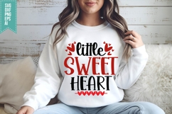 little sweet heart Svg, Valentine Shirt Svg Designs Product Image 3