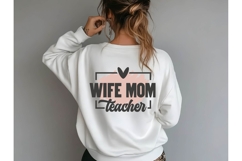 Wife Mom Teacher Svg, Teacher Svg Product Image 3