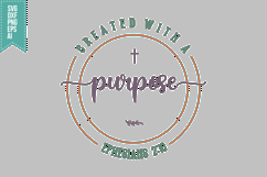 Created with a Purpose Svg, Religious Svg, Jesus God Svg Product Image 3