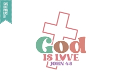 God is love Svg, Religious Svg, God Svg Design Product Image 3