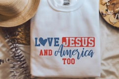 love Jesus and America too Svg, Patriotic Svg Product Image 2