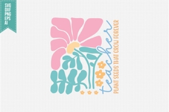 Teacher Boho Floral Quote SVG Bundle Product Image 2