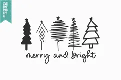Merry and Bright Svg, Christmas Svg, Xmas Svg Product Image 3