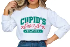Cupid's favorite teacher Svg, Valentine's Day Svg Product Image 1