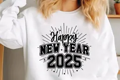 Happy New Year 2025 Svg, Happy New Year Svg Product Image 1