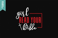 girl read your bible Svg, Religious Svg, Jesus God Svg Product Image 1