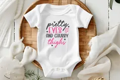 Pretty Eyes and Chubby Thighs Svg, Funny Baby Svg Product Image 3