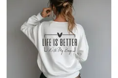 Life Is Better with My Boys Svg, Mother's Day Svg Product Image 3