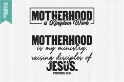 Motherhood is Kingdom Work Svg, Mother's Day Svg Product Image 3