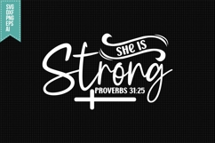 She Is Strong Svg, Religious Svg, Jesus God Svg Product Image 1