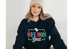 Wife Mom Boss Svg, Mother's Day Svg Product Image 1