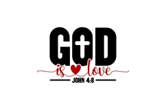 God is Love Svg, Love Svg, Bible Svg Product Image 3