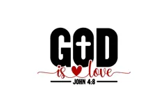 God is Love Svg, Love Svg, Bible Svg Product Image 3
