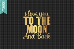 I Love You to the Moon and Back Svg, Black Girl Svg Product Image 1