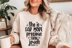 She is far more precious than jewels Svg, Christian Svg Product Image 2