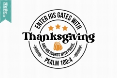 Enter His Gates with Thanksgiving Svg, Autumn Svg, Fall Svg Product Image 3